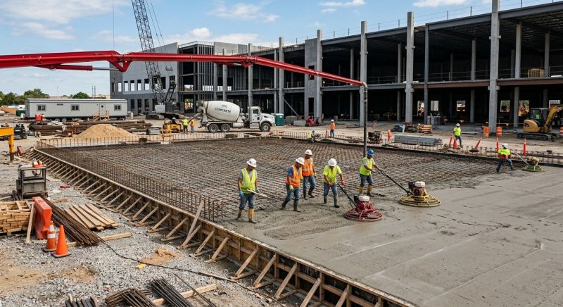 Commercial Slab Installation in Davis County, UT